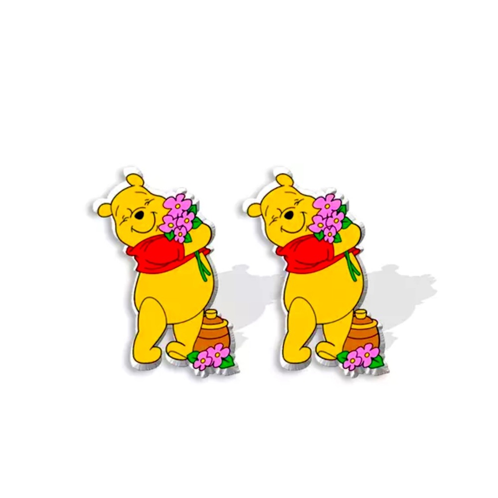 Pooh Acrylic Stud Earrings